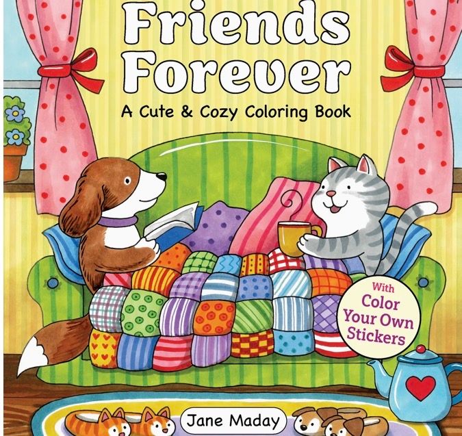 Friends Forever A Cute Cozy Coloring Book
