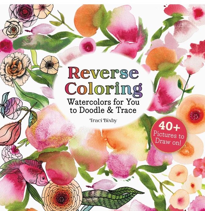 Reverse Coloring Watercolors To Doodle &amp; Trace 