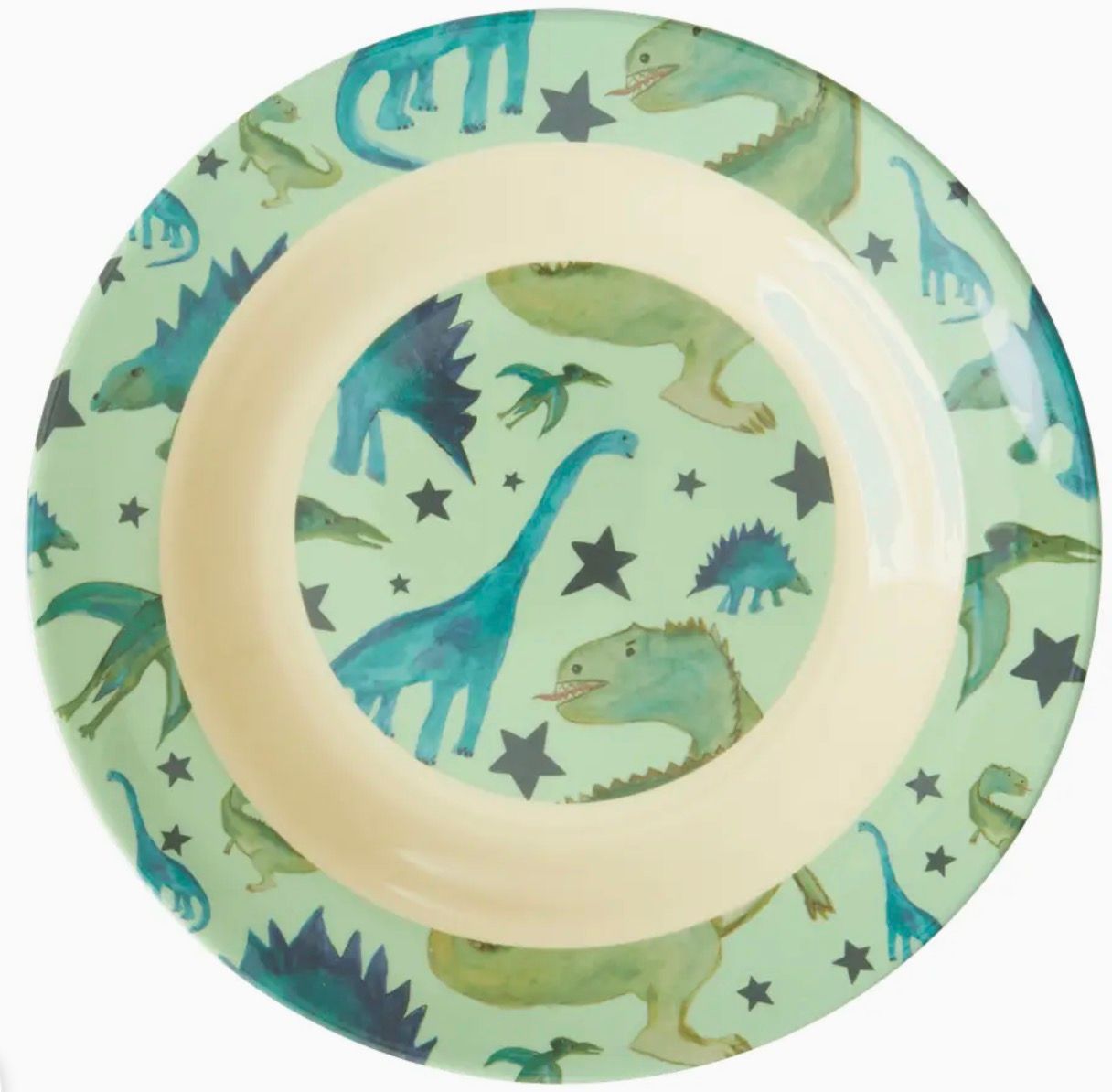 Melamine Green Dinosaur Plate/Bowl