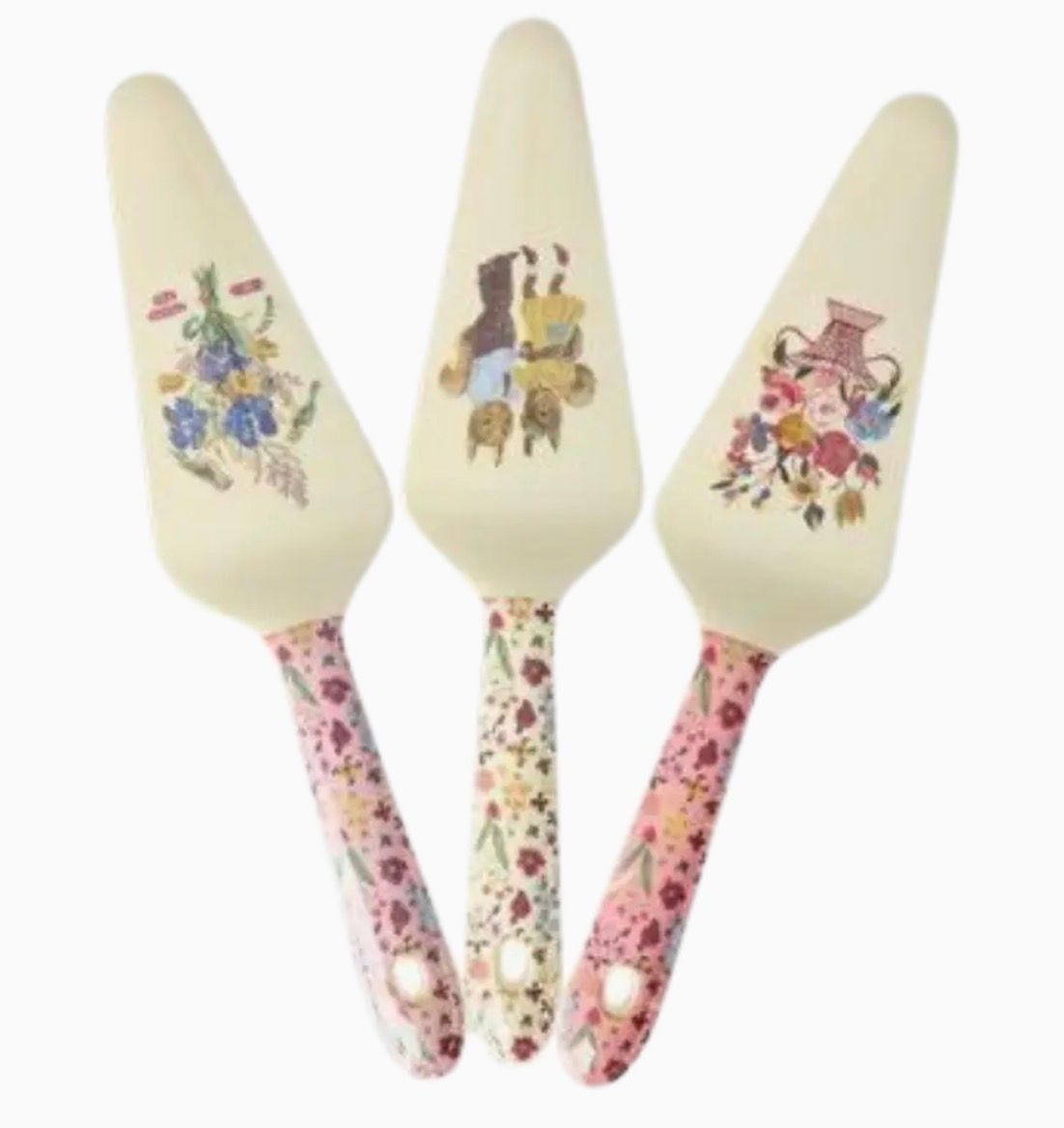 Melamine Cake Server With Natalie Lete Print (Floral)