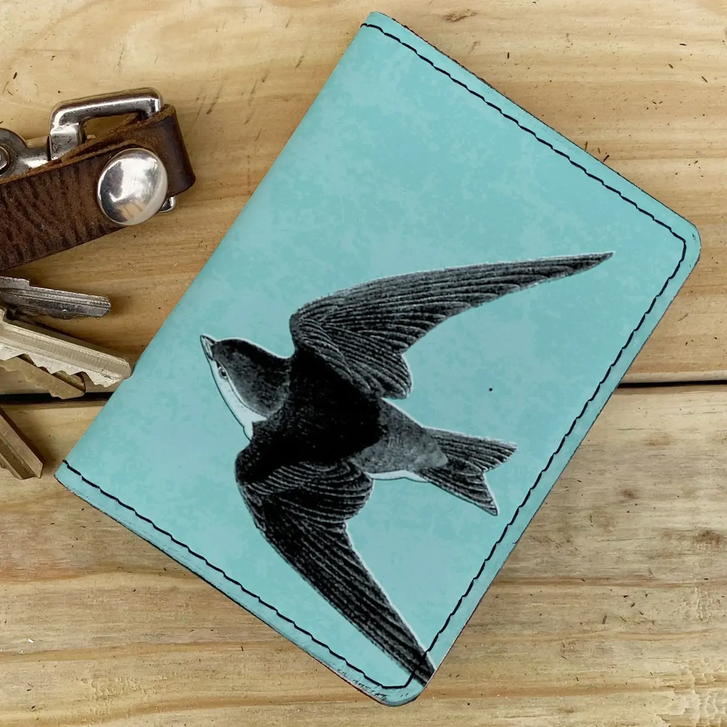 Birds - Leather Spectrum Vert Cardholder Wallet