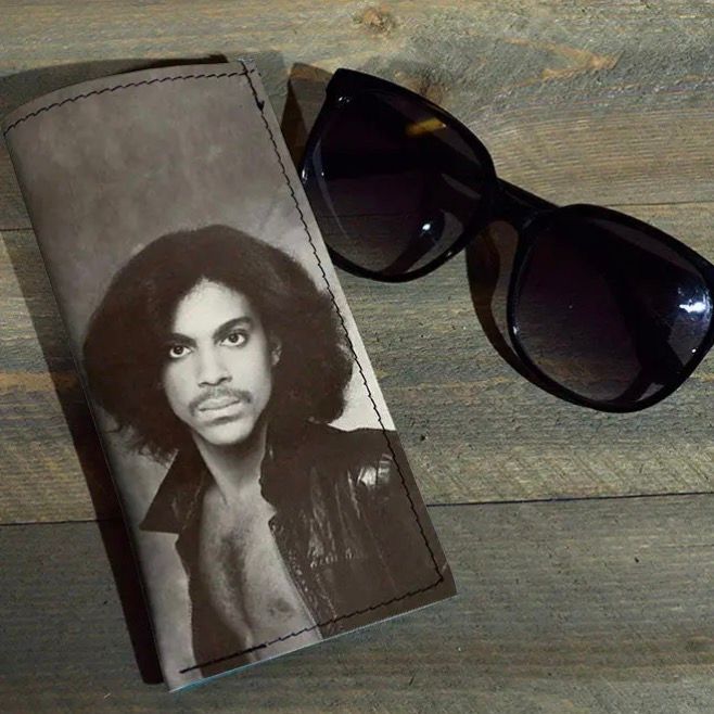 Prince - Printed Leather Eyeglasses Case