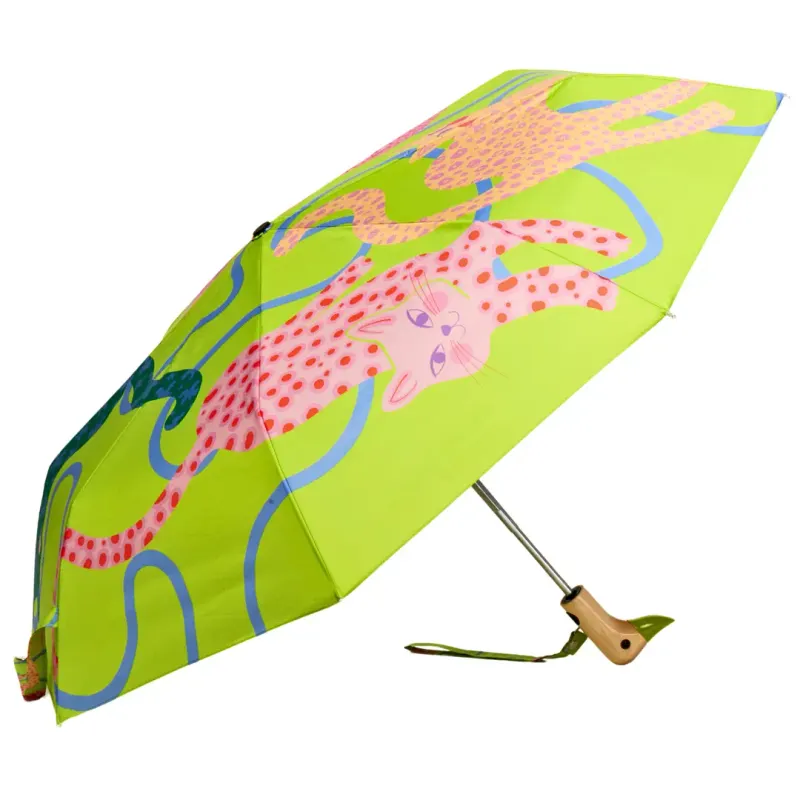 Lime Arty Cats Umbrella