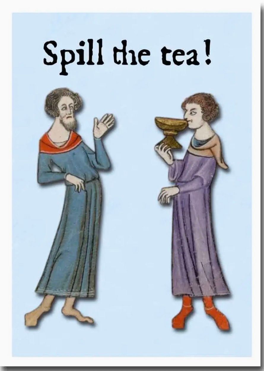 Spill the Tea Blank Greeting Card