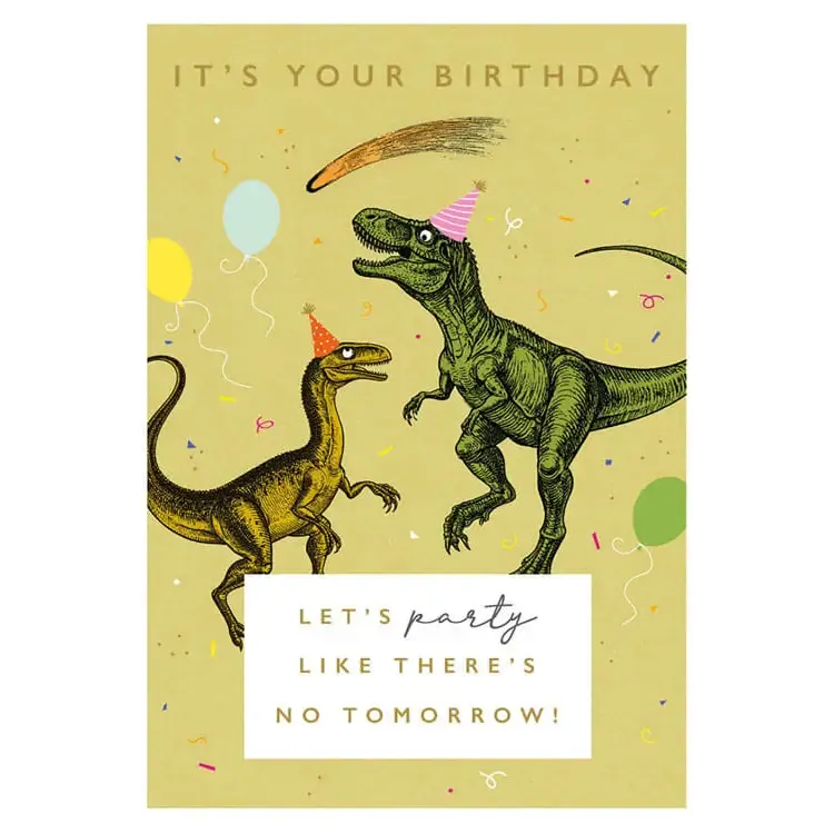 Dino Party Birthday Greeting Card