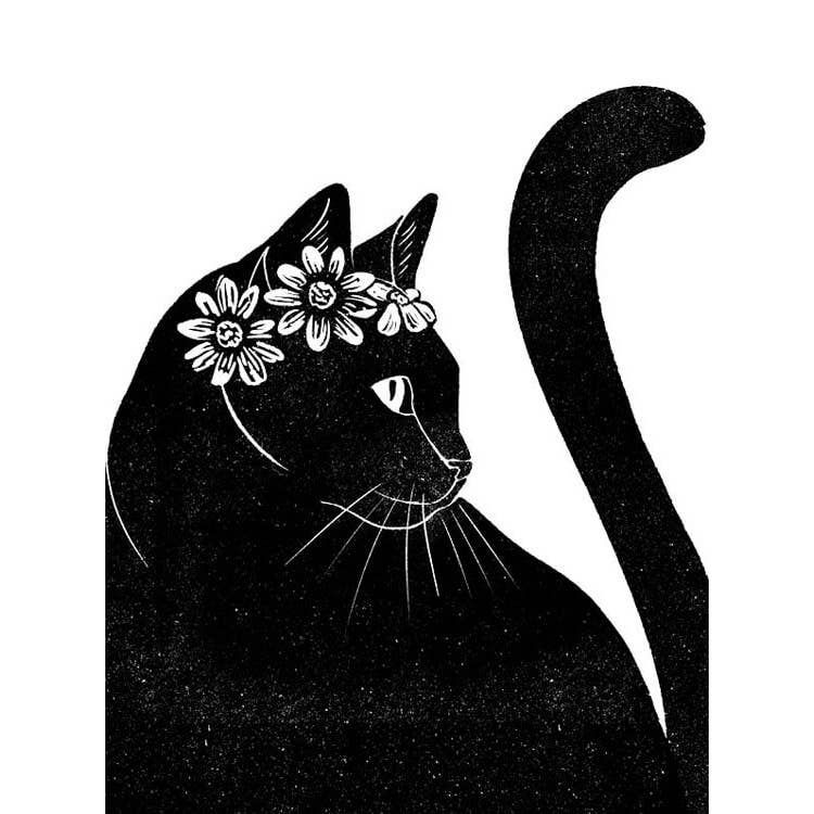 Flower Cat Popup Greeting Card
