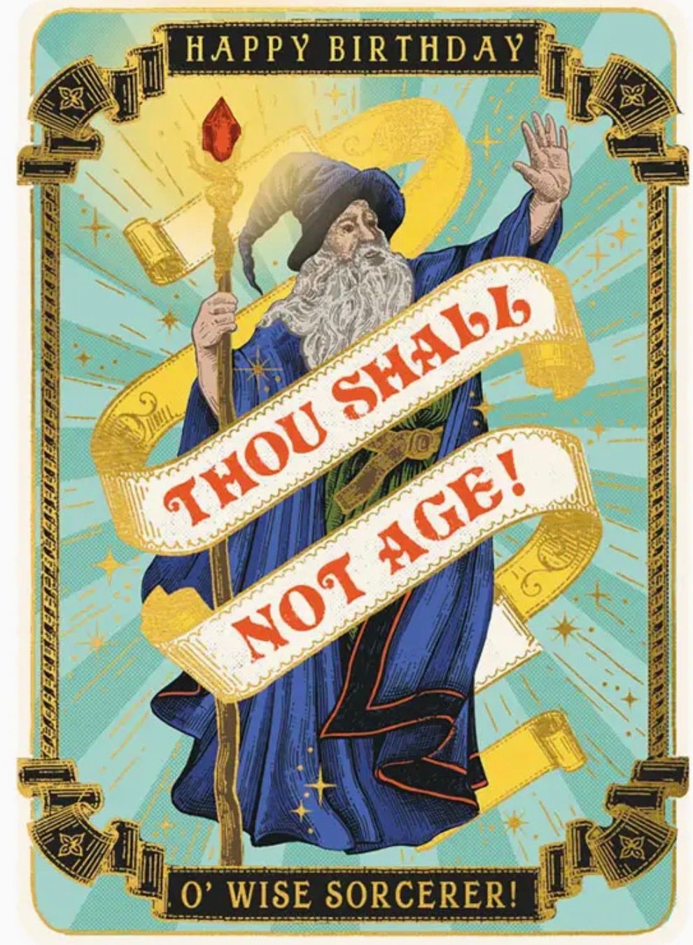 Wizard Not Birthday Greeting Card