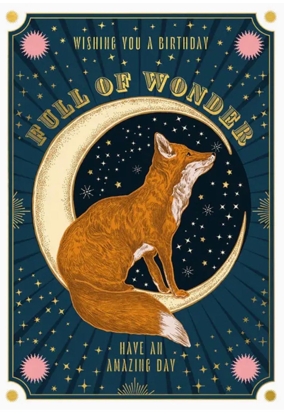 Fox Wonder Birthday Greeting Card