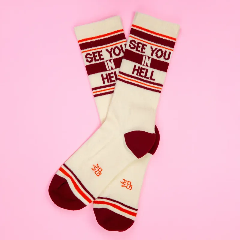 See You In Hell Gym Crew Socks