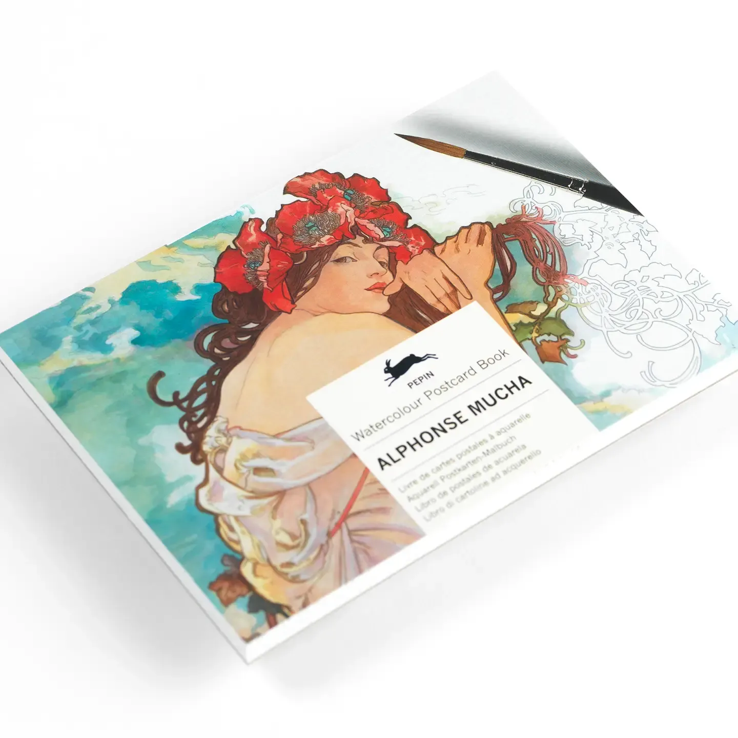 Alphonse Mucha Watercolour Postcard Book