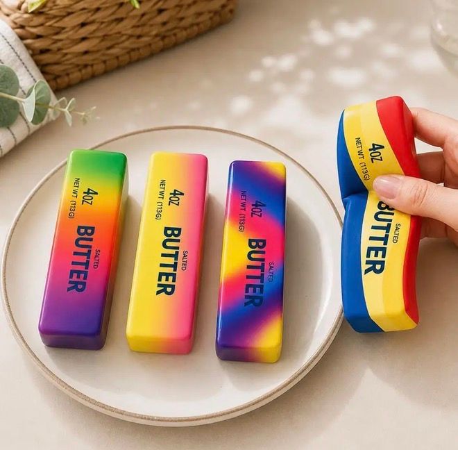 Rainbow Butter Squishy Toy