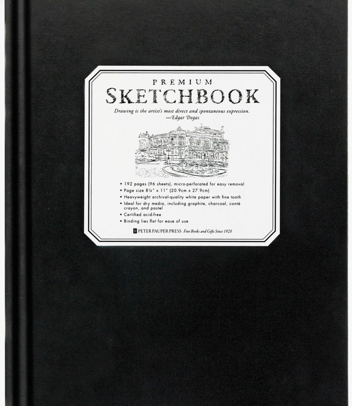 Large Premium Sketch Book Black