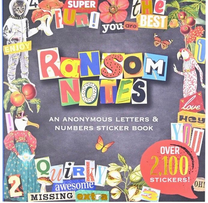 Ransom Notes Sticker Book 