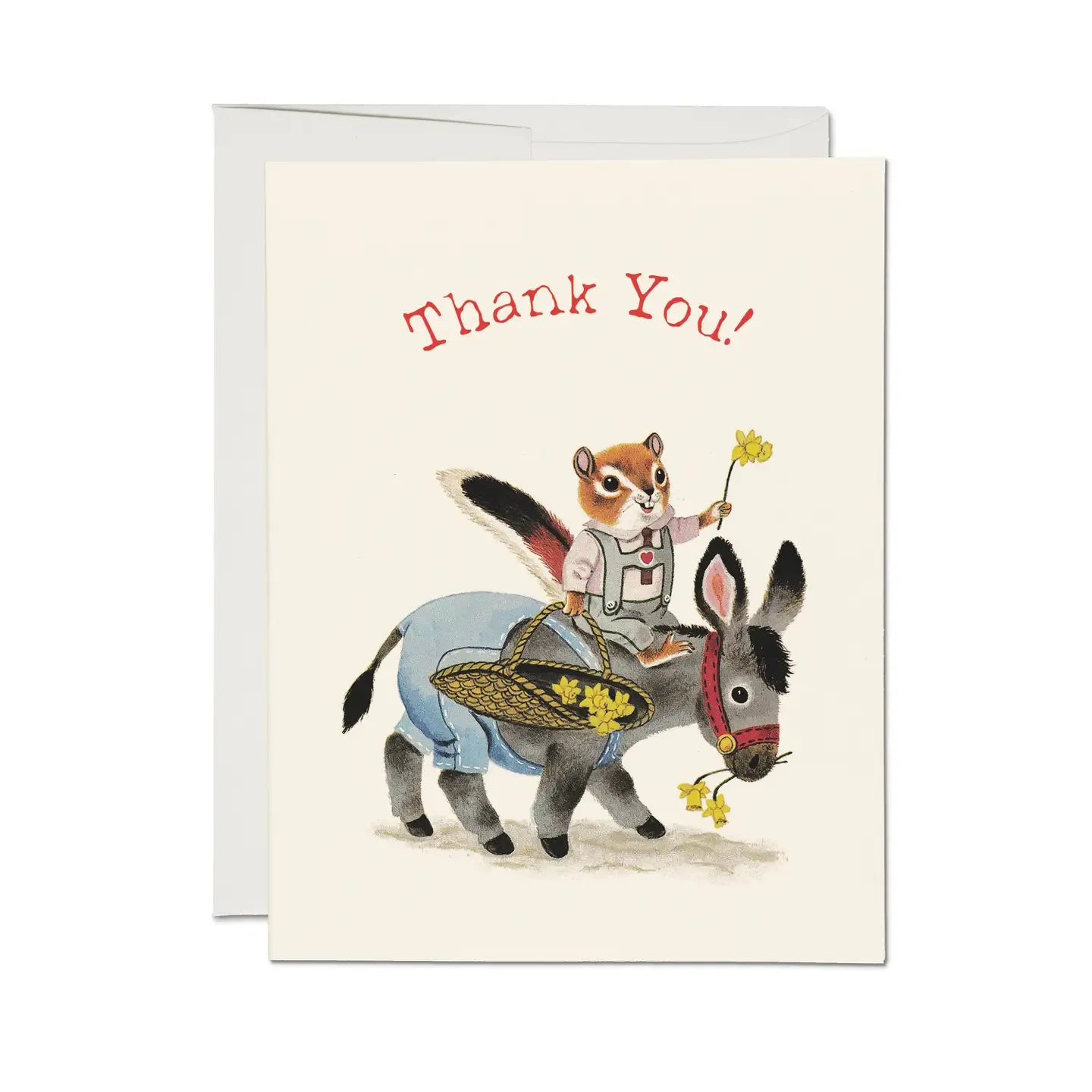 Chipmunk and Donkey Greeting Card