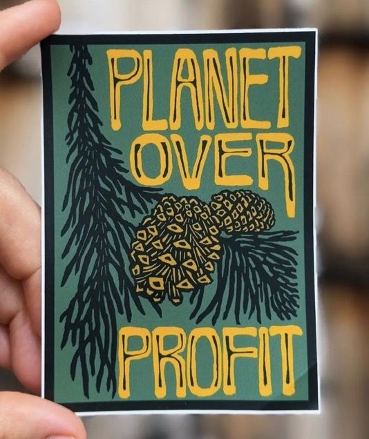 Planet Over Profit Sticker