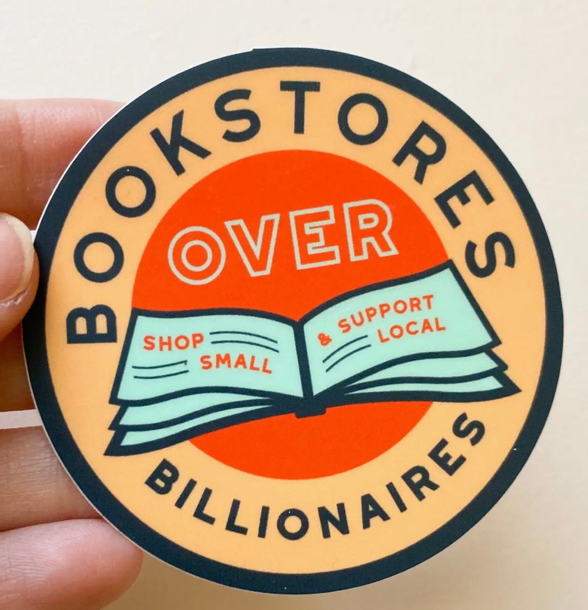 Bookstores Over Billionaires Sticker