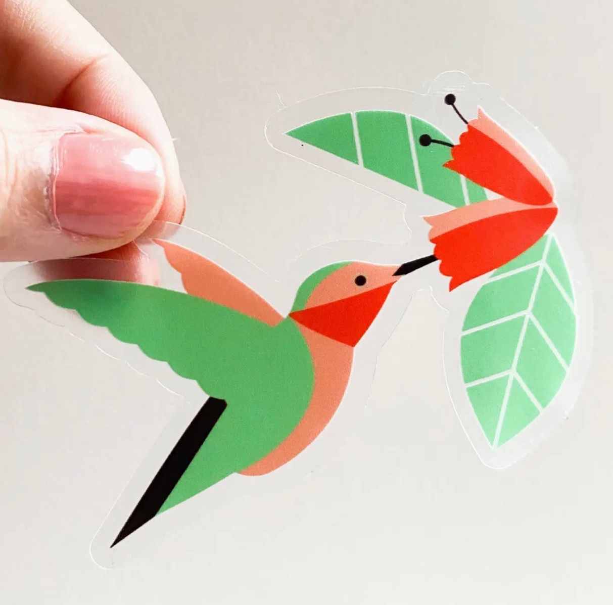 Hummingbird &amp; Honeysuckle Sticker