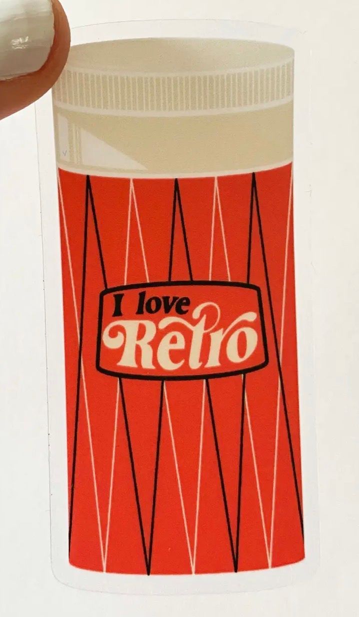 Retro Thermos  Clear Sticker