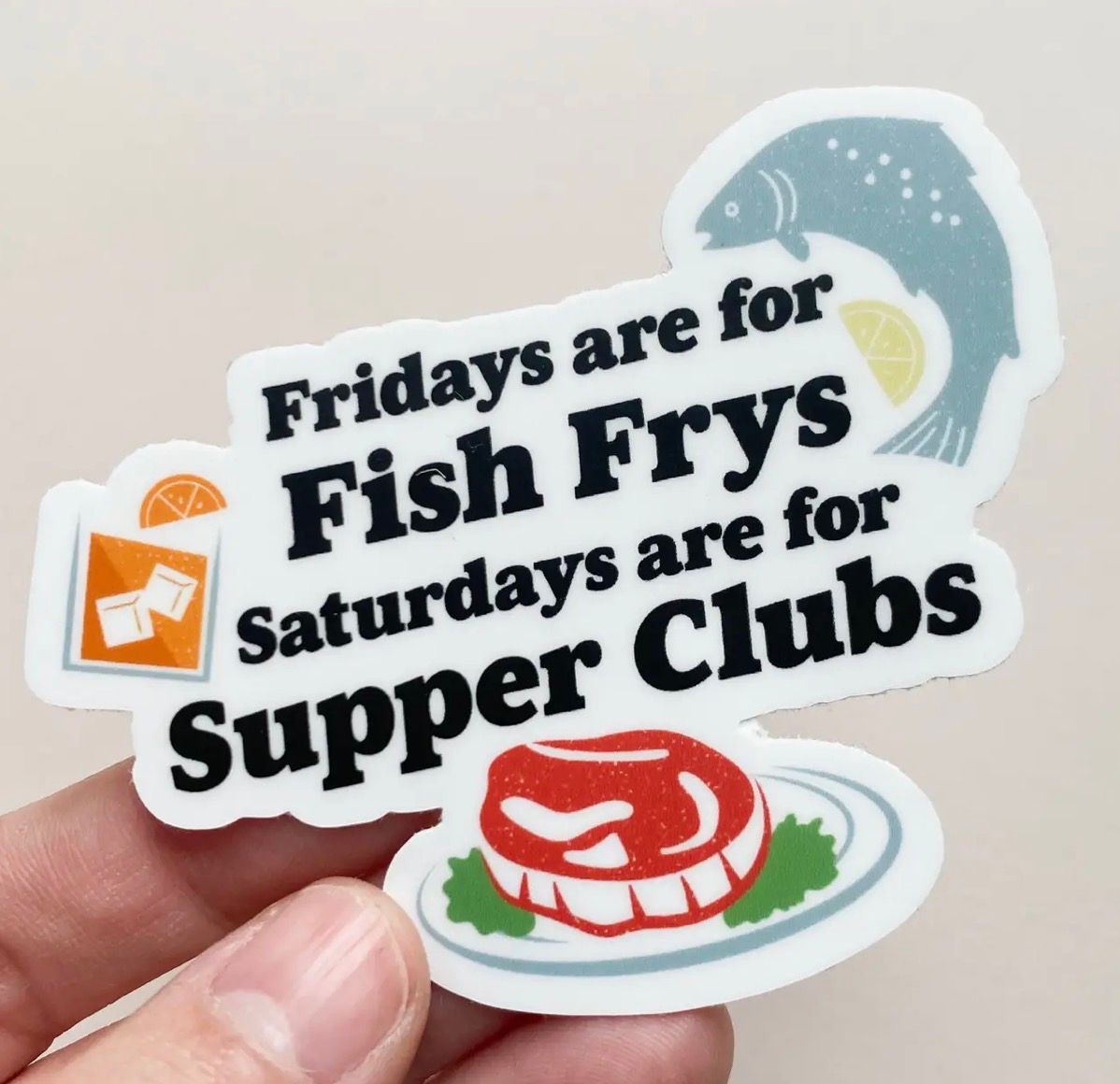 Fish Fry Supper Club Local Love Sticker