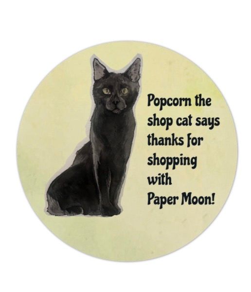 Popcorn The Shop Cat Sticker