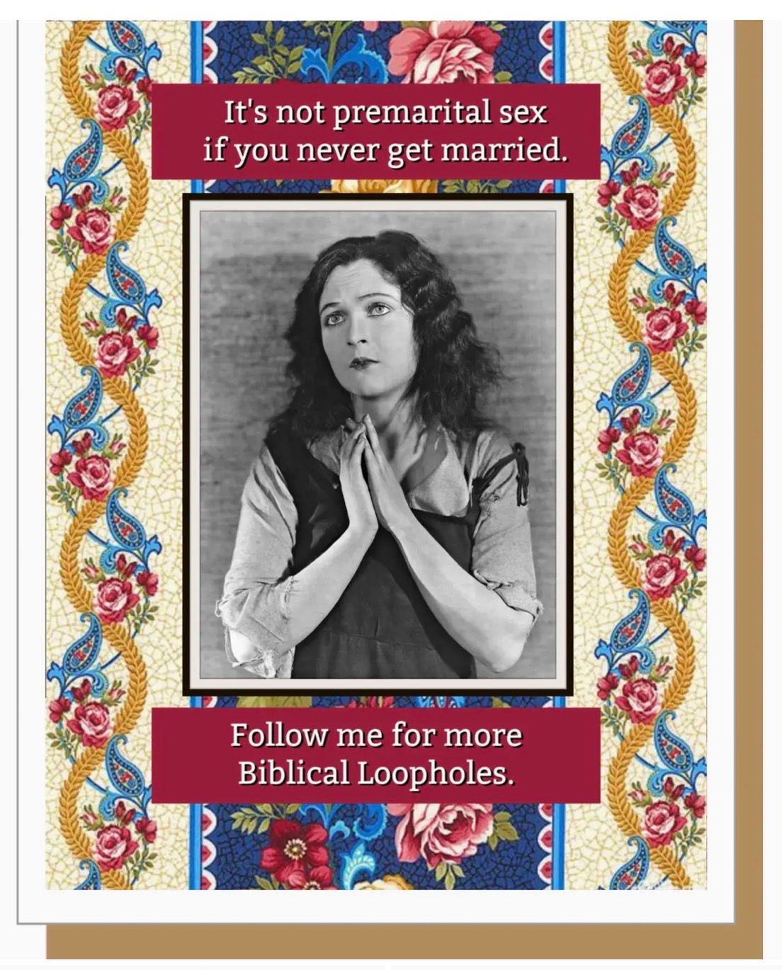 Premarital Sex Greeting Card