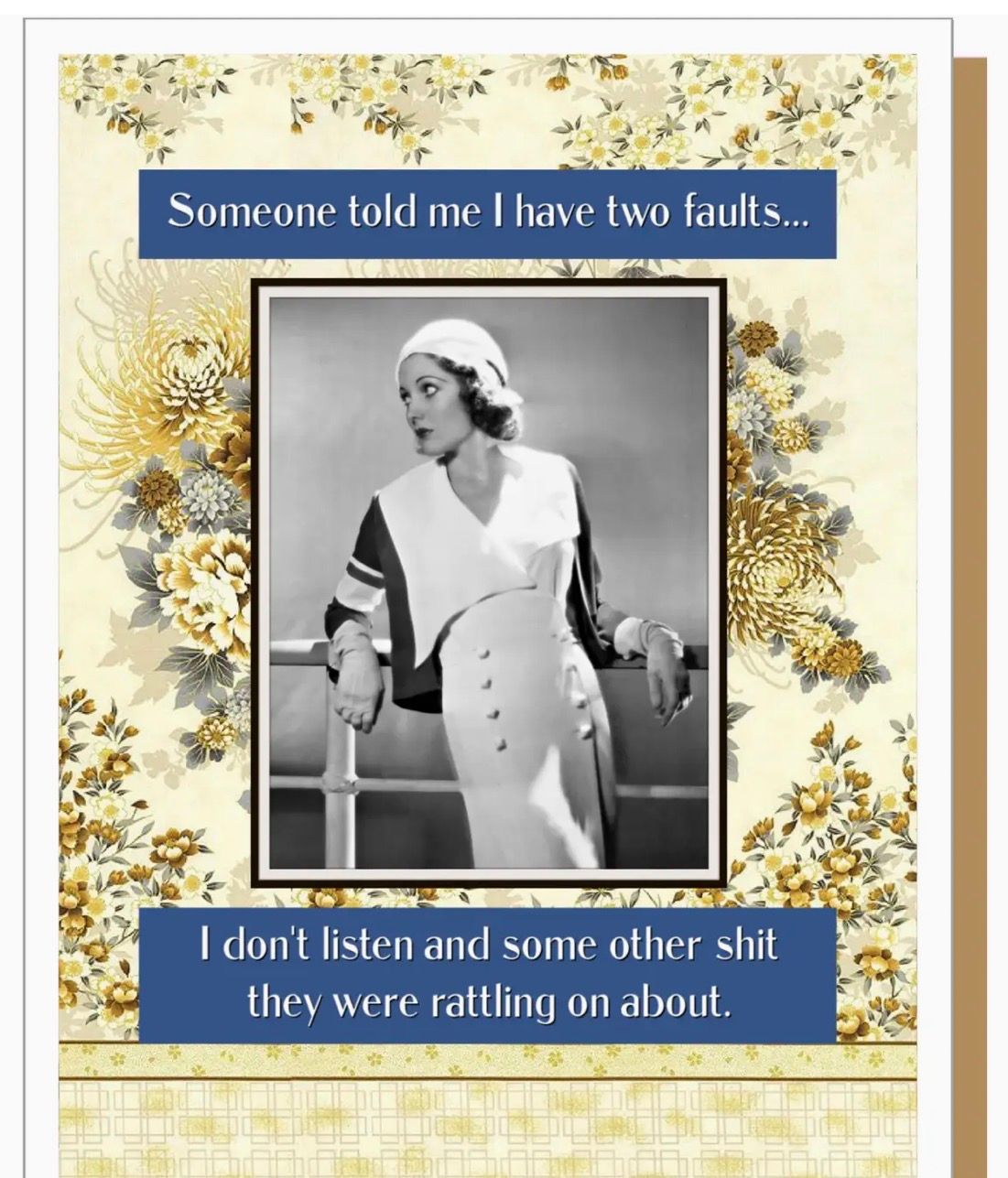 Two Faults Greeting Card