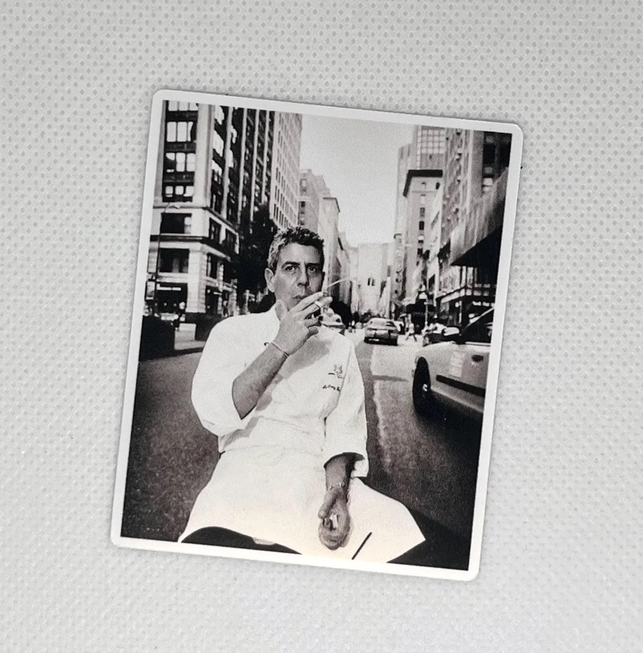 Anthony Bourdain New York Kiss Glossy Sticker
