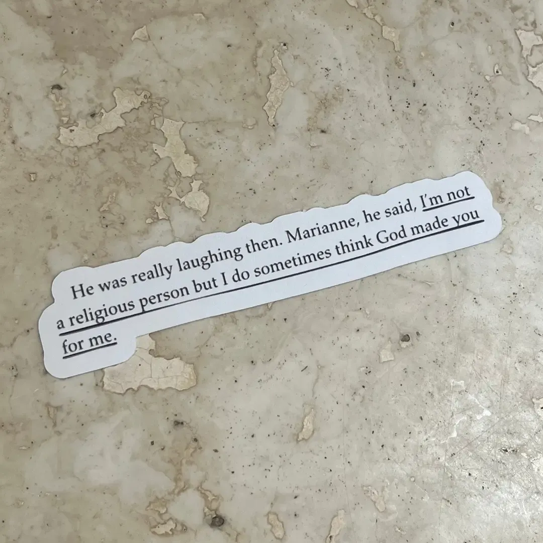 Normal People Sally Rooney Quote Sticker