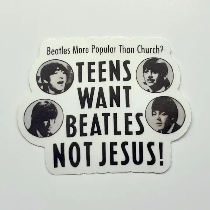 Retro Beatles Glossy Sticker 