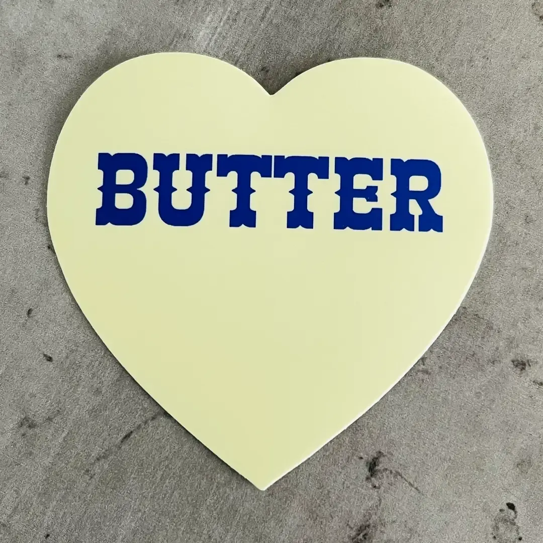 Butter Heart Sticker 