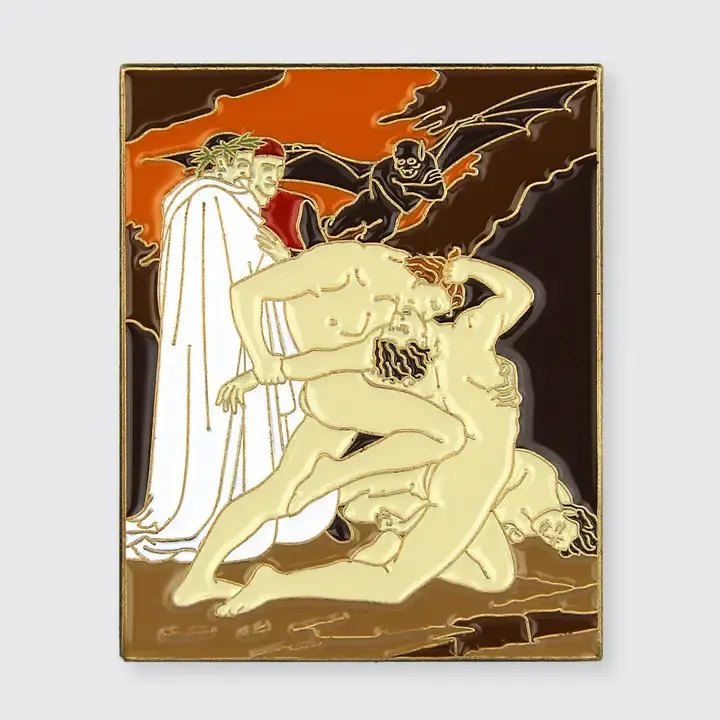 Dante and Virgil in Hell  Enamel Pin
