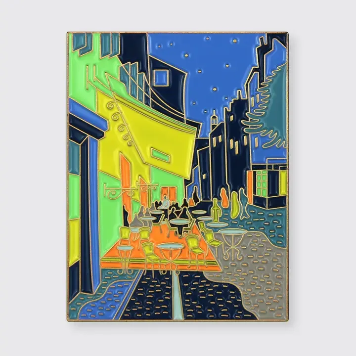 Café Terrace At Night Enamel Pin
