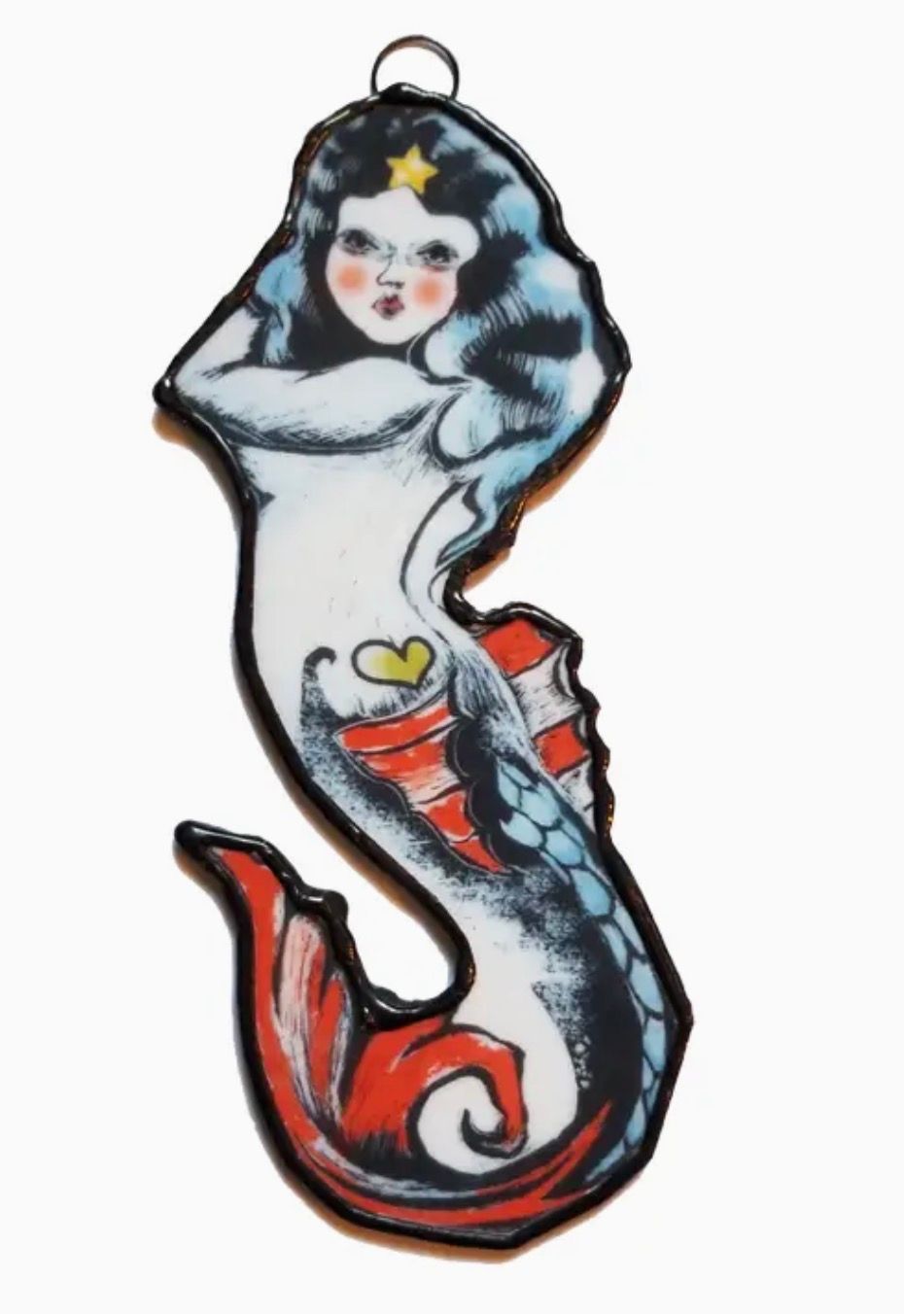 Mermaid Glass Ornament