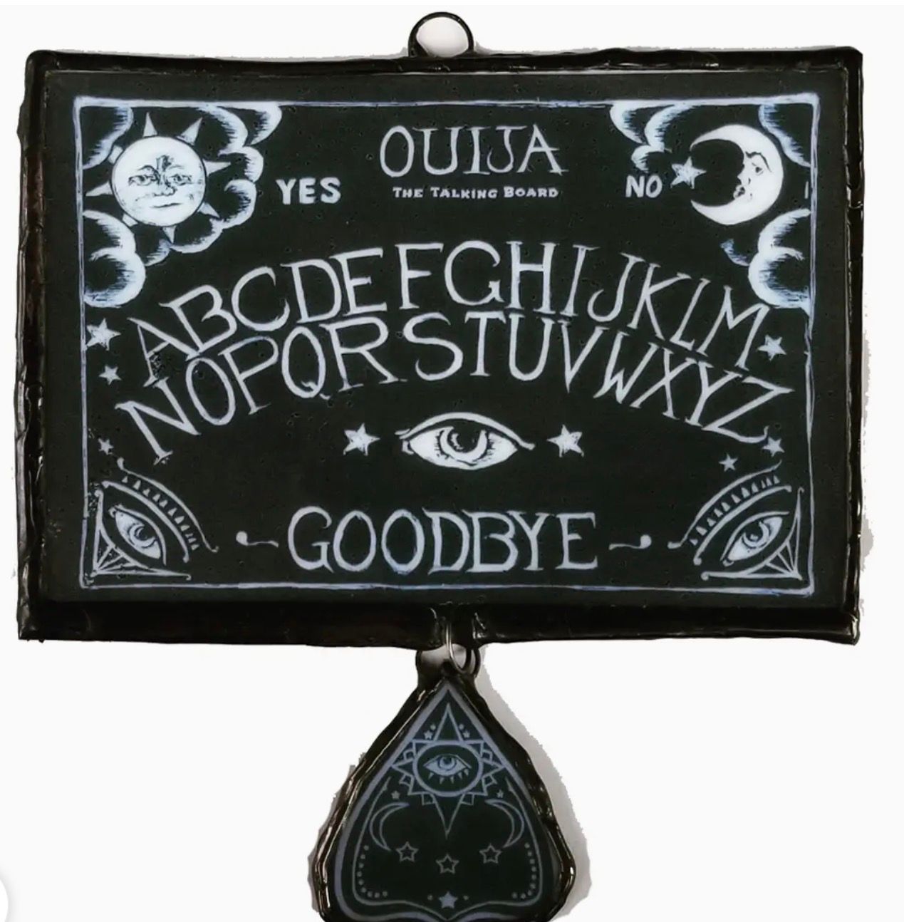 Ouija Board Glass Ornament