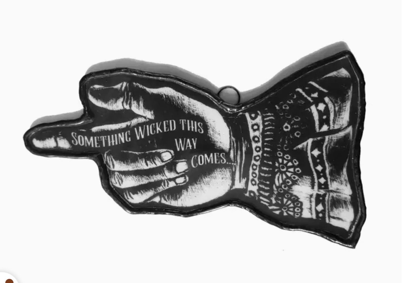 Something Wicked Hand Glass Ornament