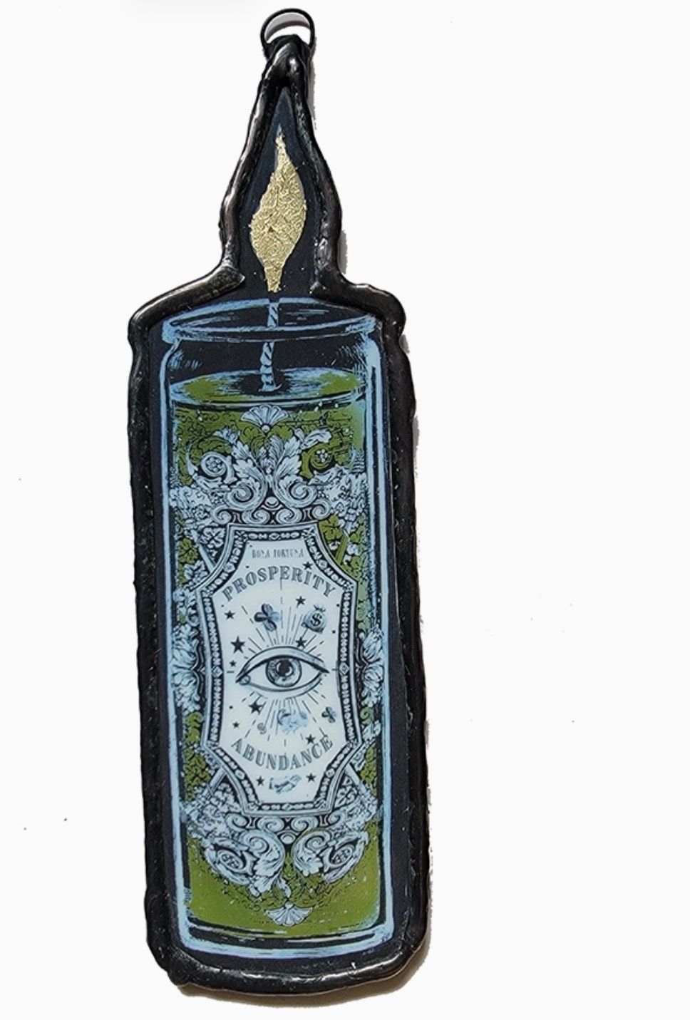Prosperity Candle Glass Ornament