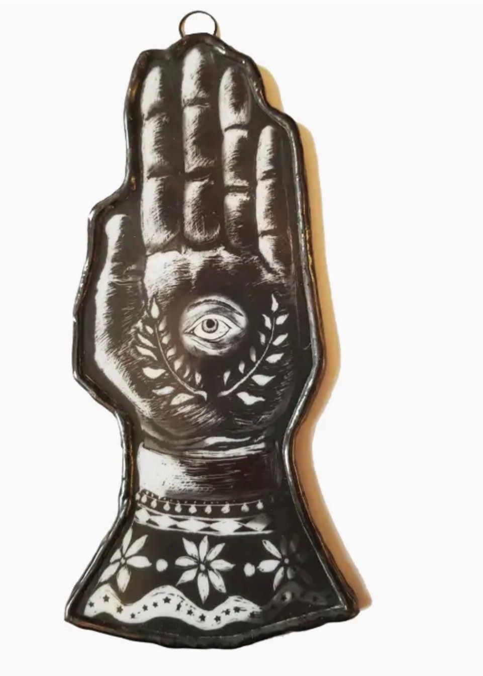 Watchful Hand Glass Ornament
