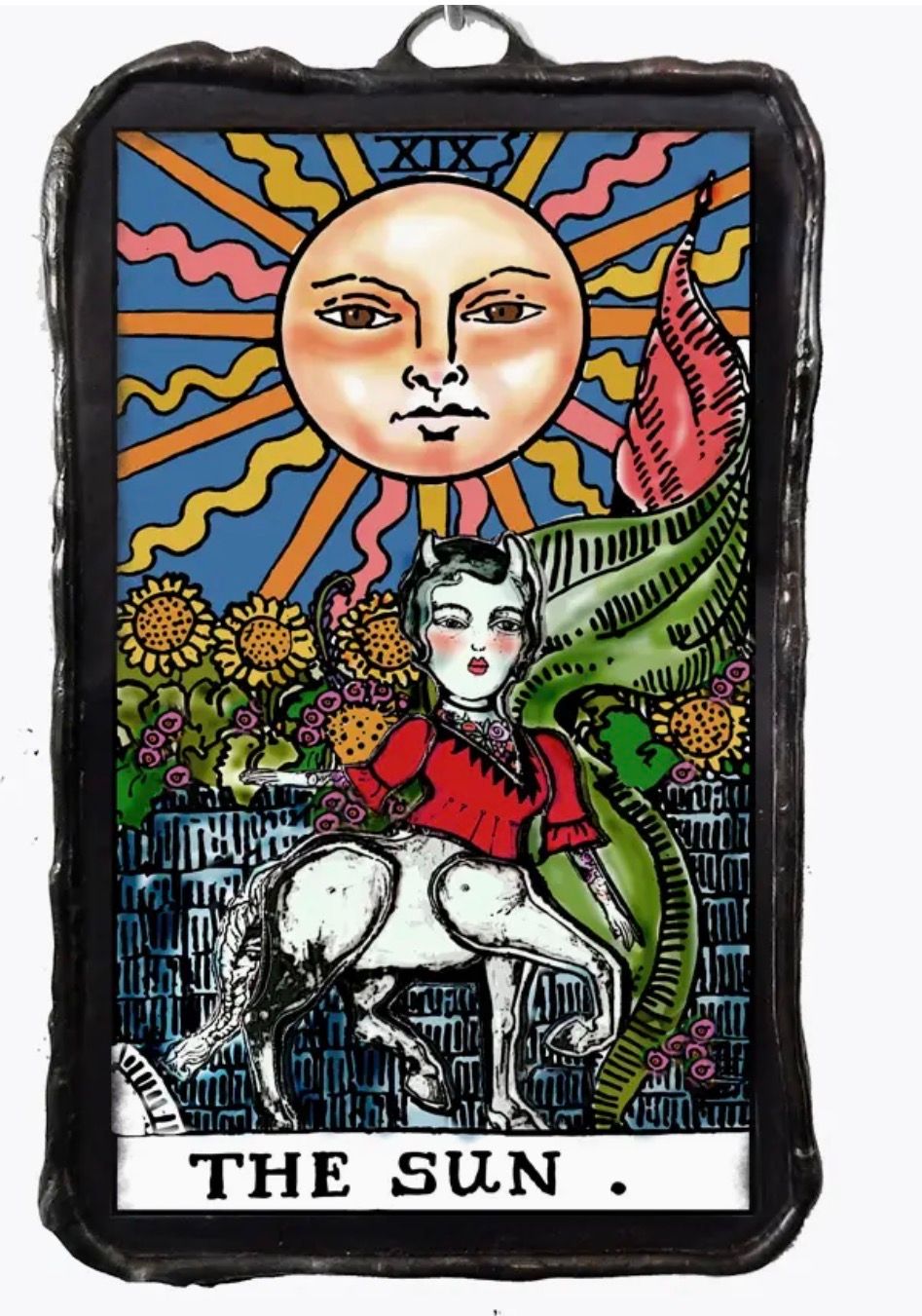Sun Tarot Glass Ornament
