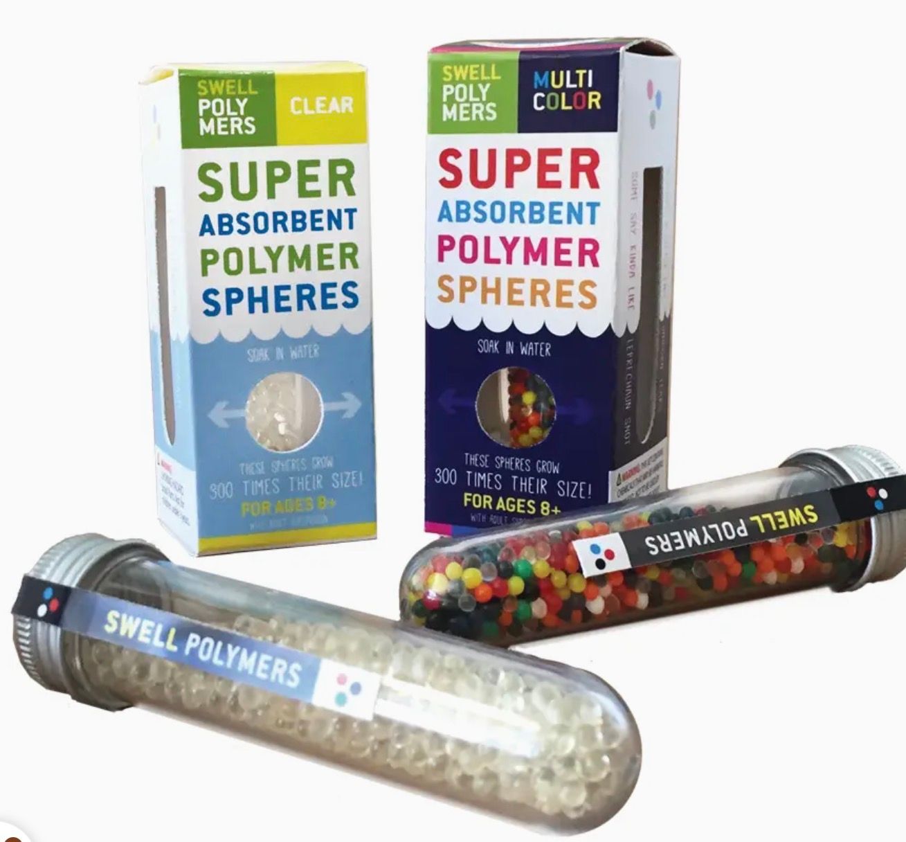 Swell Polymer Rainbow Spheres