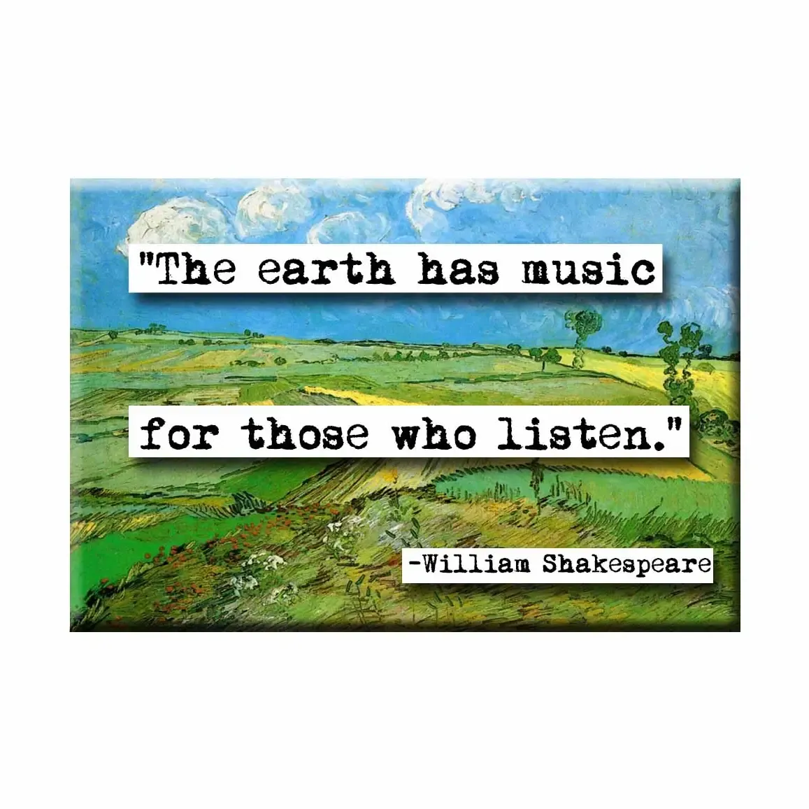 William Shakespeare Music Quote Magnet