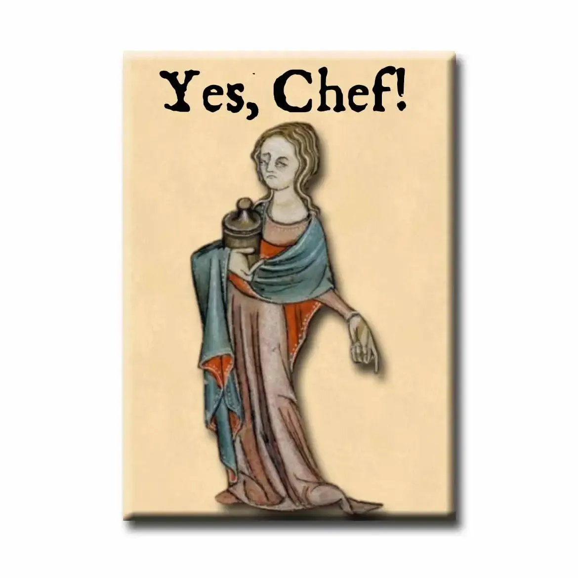 Medieval Marginalia Yes Chef Magnet