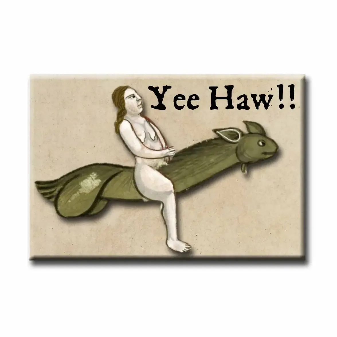 Medieval Marginalia Yee Haw Magnet