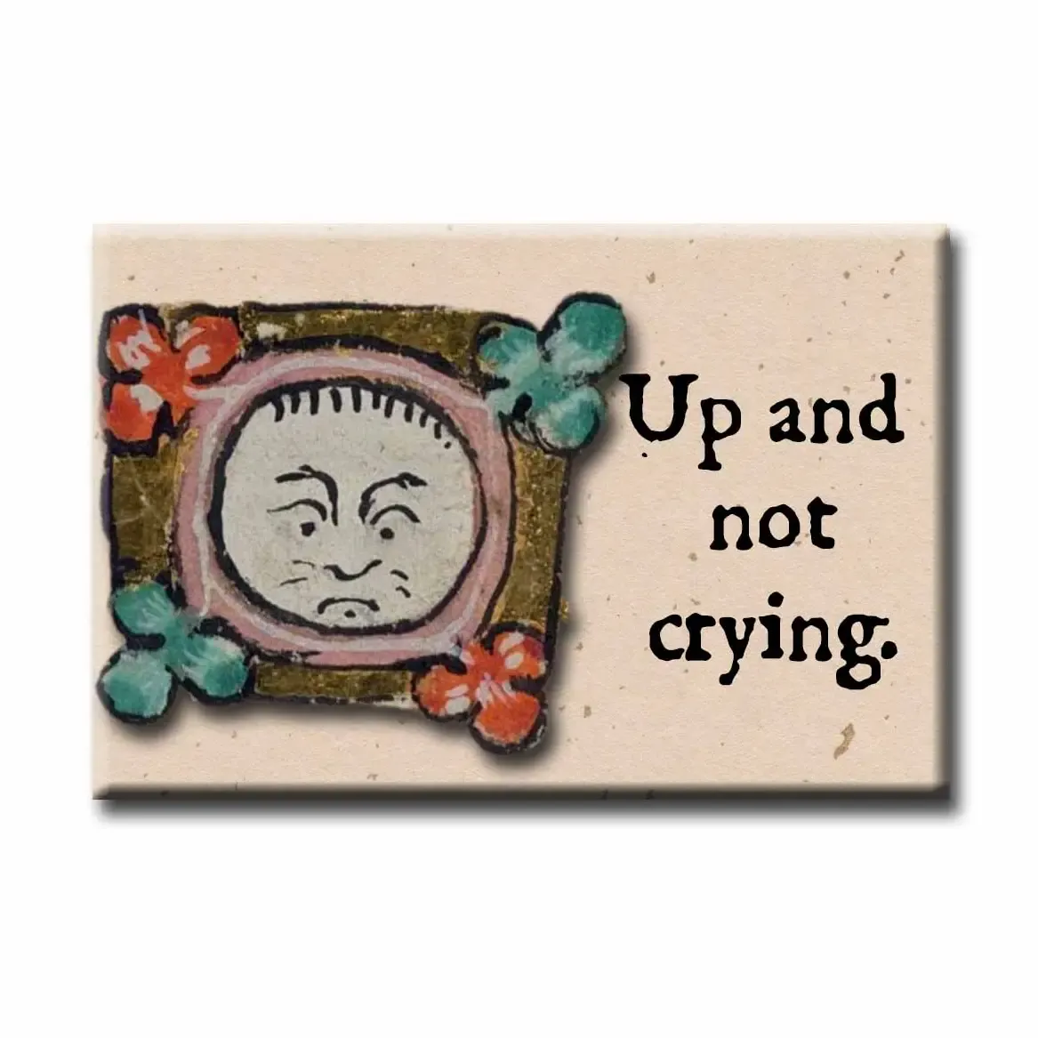 Medieval Marginalia Up And Not Crying  Magnet