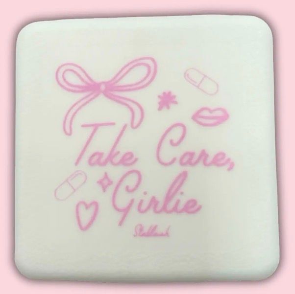 Take Care Girlie Mini Square Day Travel Pill Case