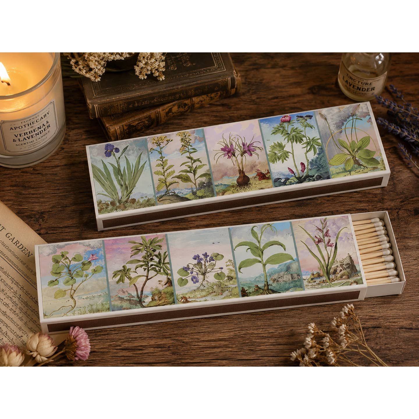 16th Century Watercolor X-Large Matchbox