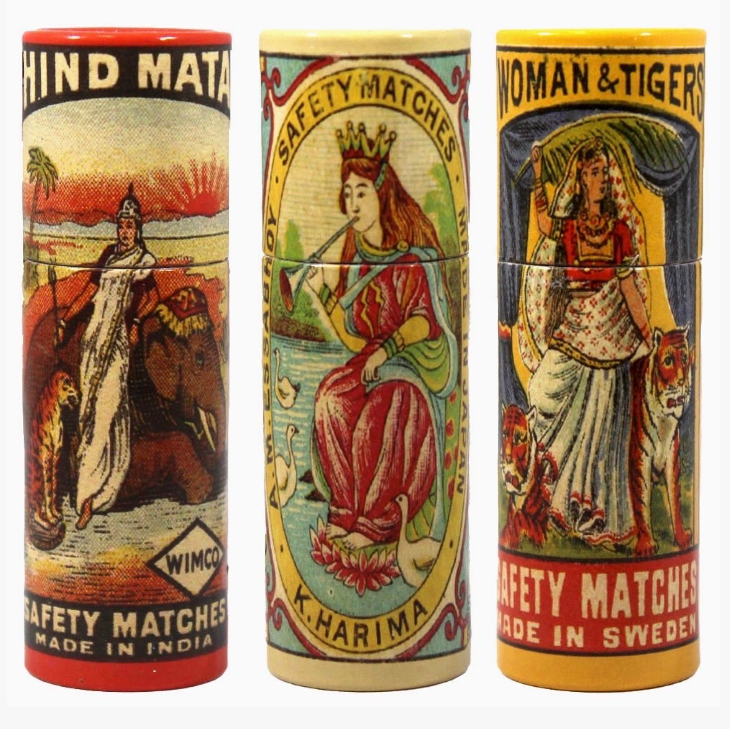 Vintage Women Matches  Small Tube