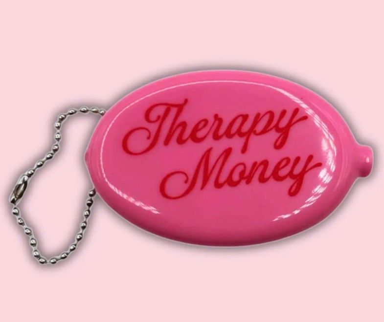 Therapy Money Coin Purse Keychain