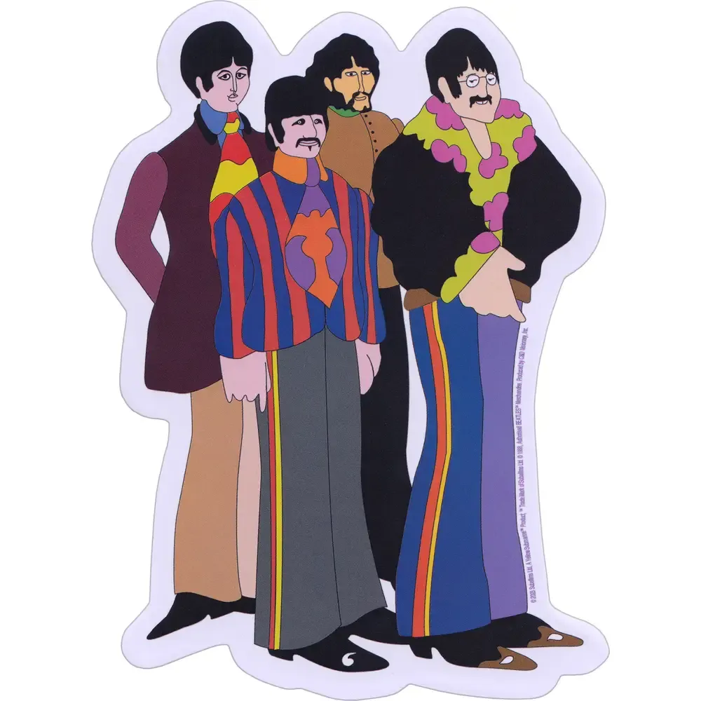 Beetles Yellow Submarine Sticker