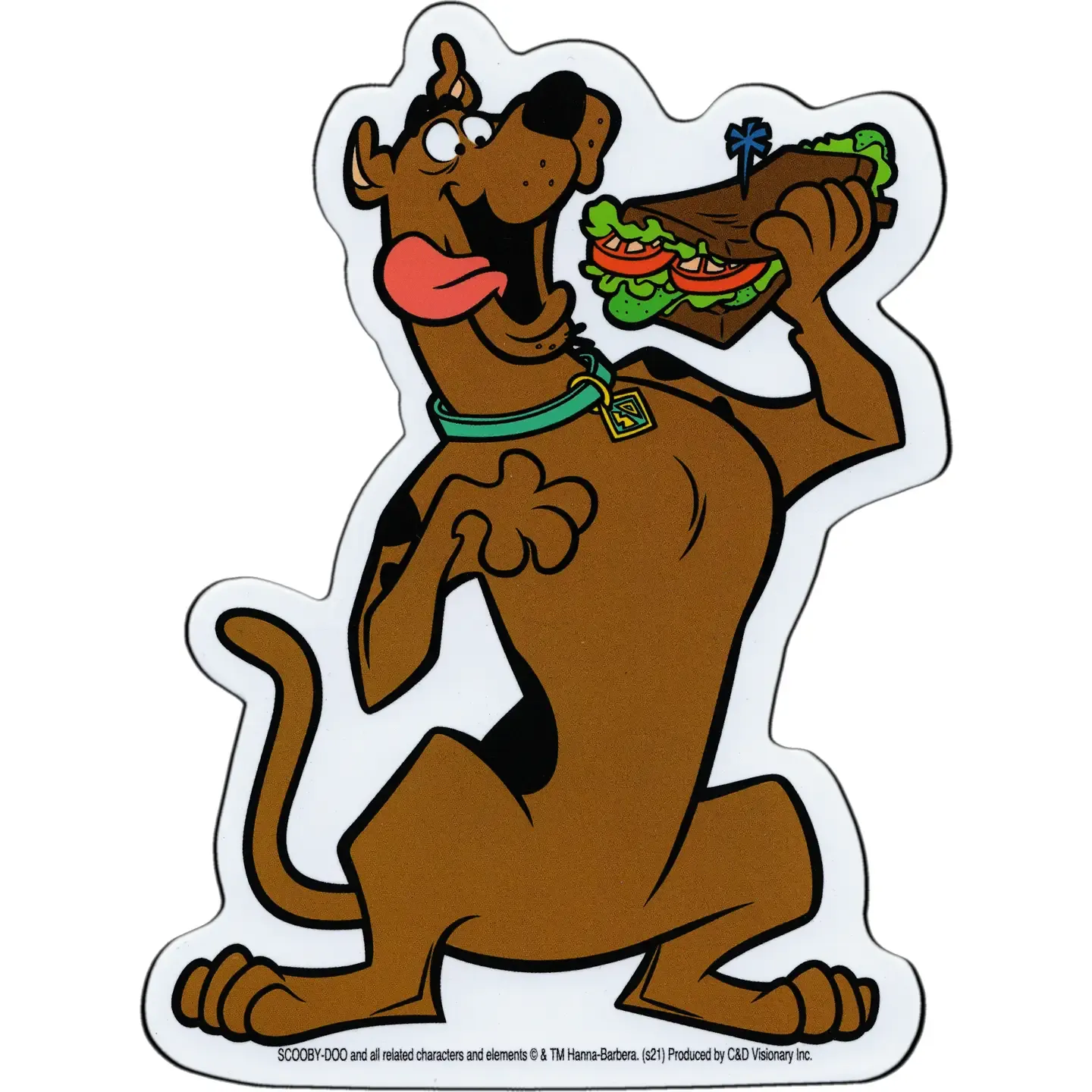 Scooby Doo Eating a Sandwich Sticker