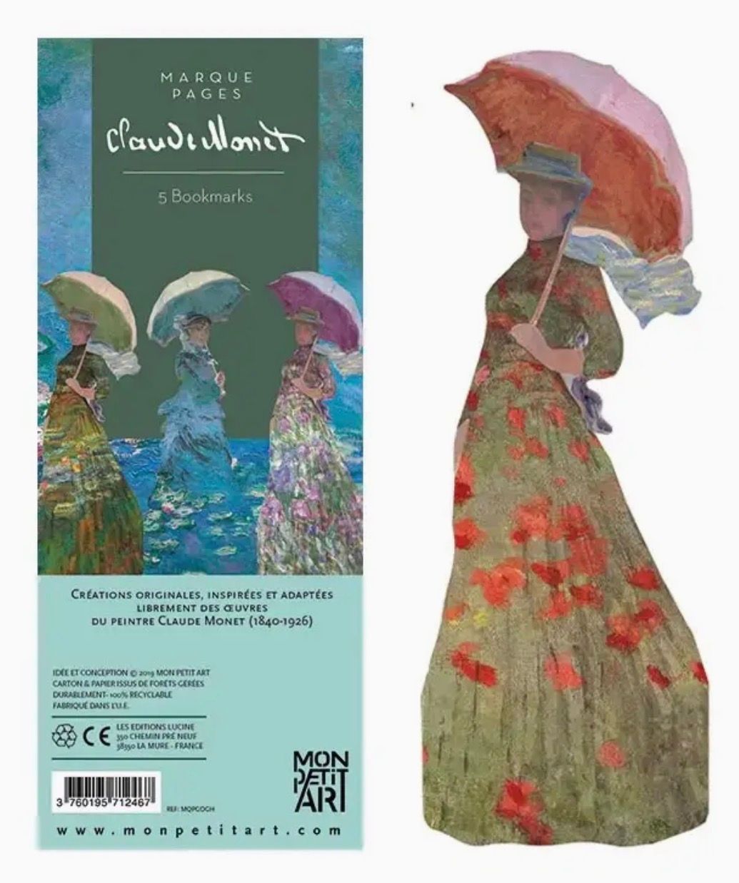 Monet "Woman With A Parasol" Bookmarks